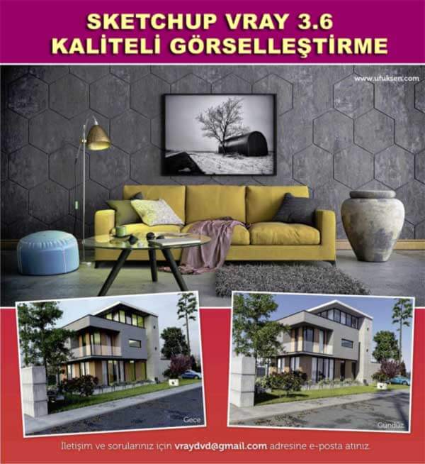Sketchup Vray 3.6 egitim seti
