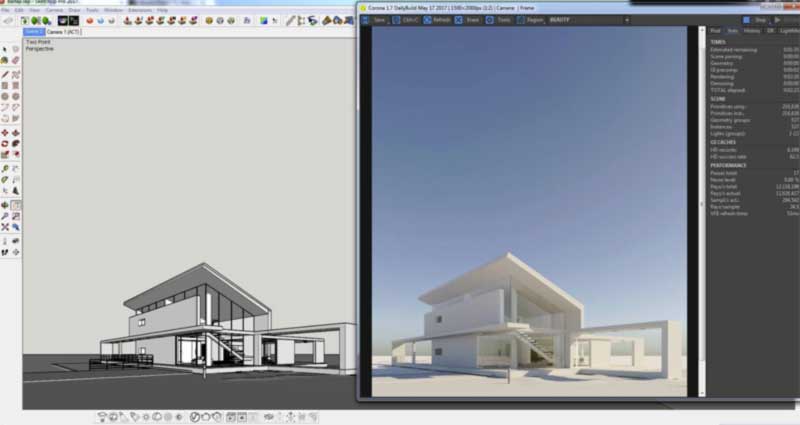 sketchup corona render