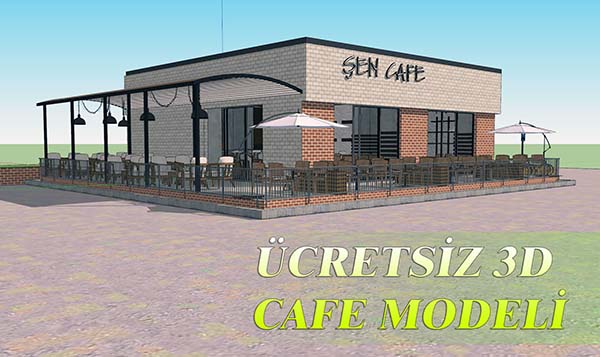 Ücretsiz 3D Cafe Modeli