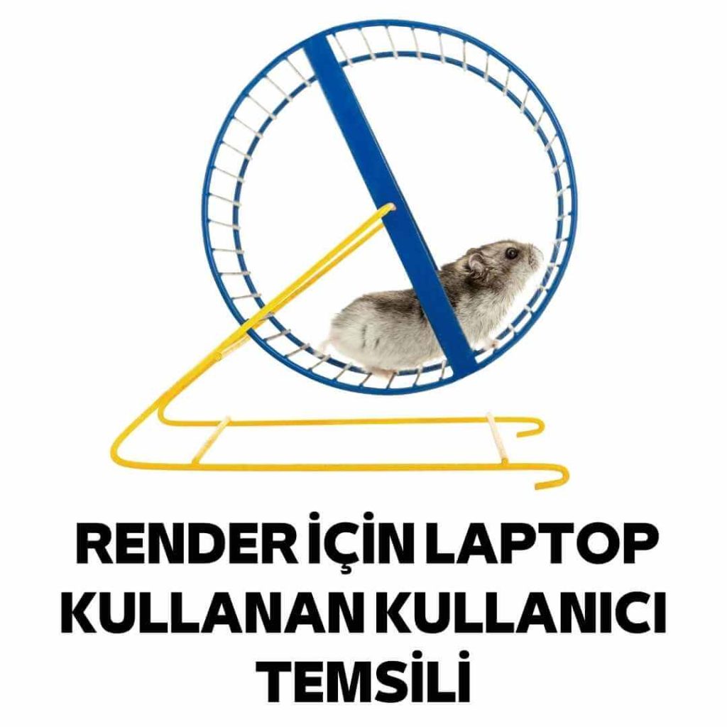 laptop ile 3d render