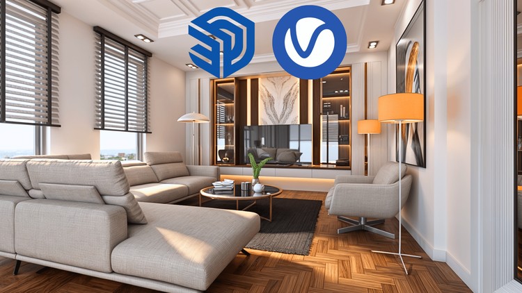 SketchUp V-Ray 7: Hızlı ve Profesyonel Salon Render Eğitimi eğitim seti kapağı