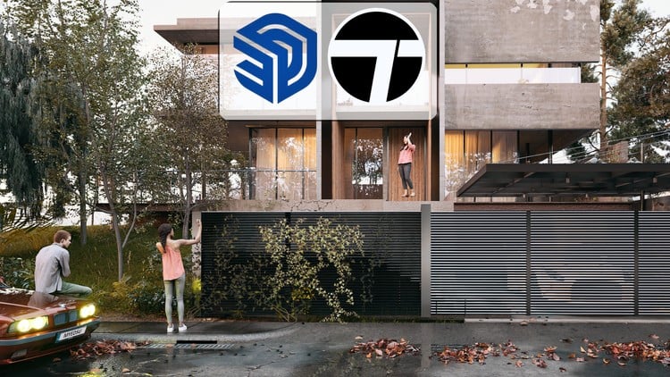 Twinmotion 2025 ile Gerçekçi Dış Mekân Oluşturun eğitim seti kapağı